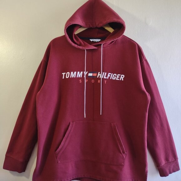 Tommy Hilfiger Sport Pullover Hoodie Sweatshirt Relaxed Fit Men's Size Medium - Picture 2 of 7